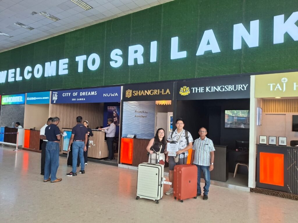 Guests greeted at Colombo airport by their driver